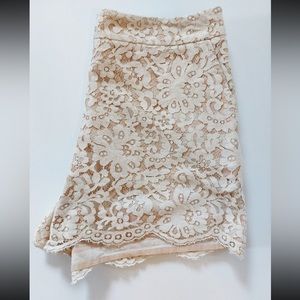 Express lace tan shorts size 10